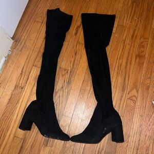 Jeffrey Campbell Black Thigh High Boots